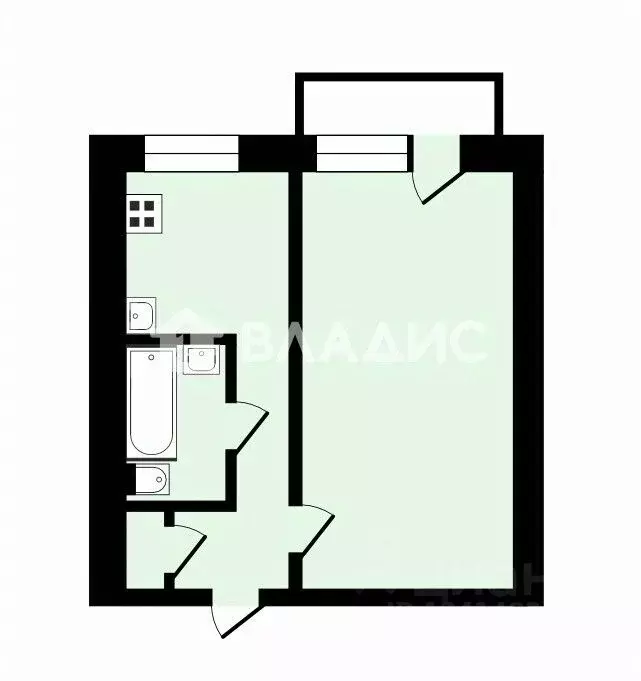 1-к кв. Московская область, Подольск ул. Машиностроителей, 18 (32.7 м) - Фото 2