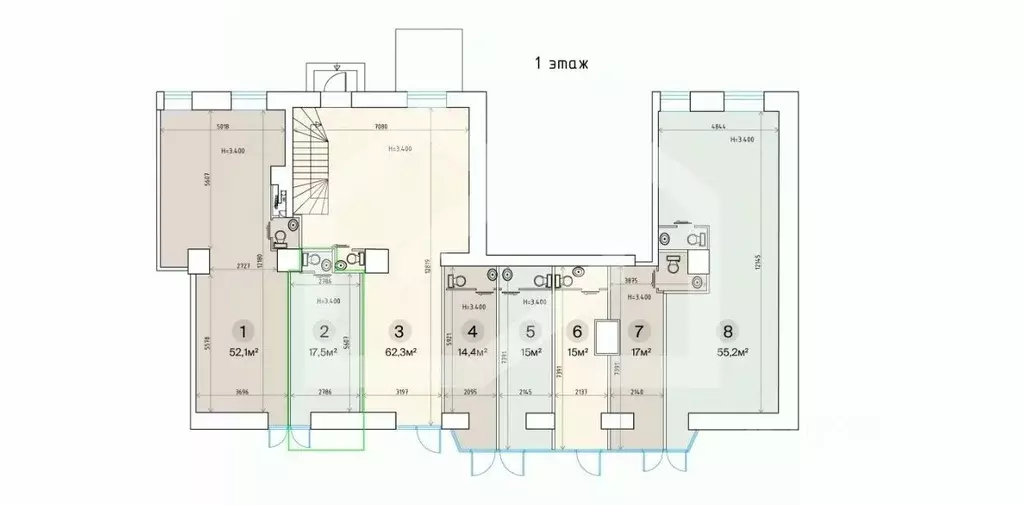 Торговая площадь в Москва Ленинградский просп., 33К3 (18 м) - Фото 1