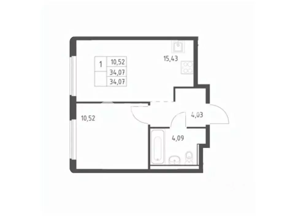 1-к кв. Московская область, Люберцы городской округ, Жилино-1 пгт, 1-й ... - Фото 2
