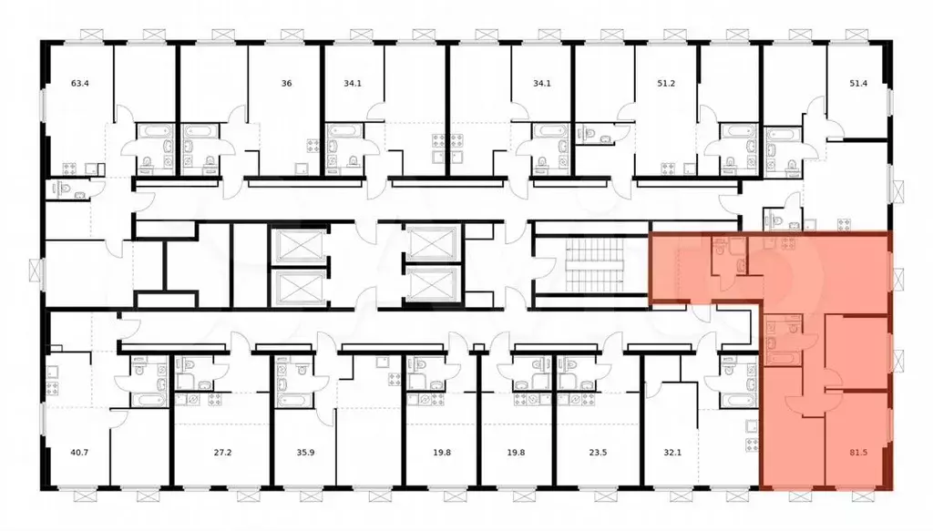 3-к. квартира, 81,5 м, 28/33 эт. - Фото 1