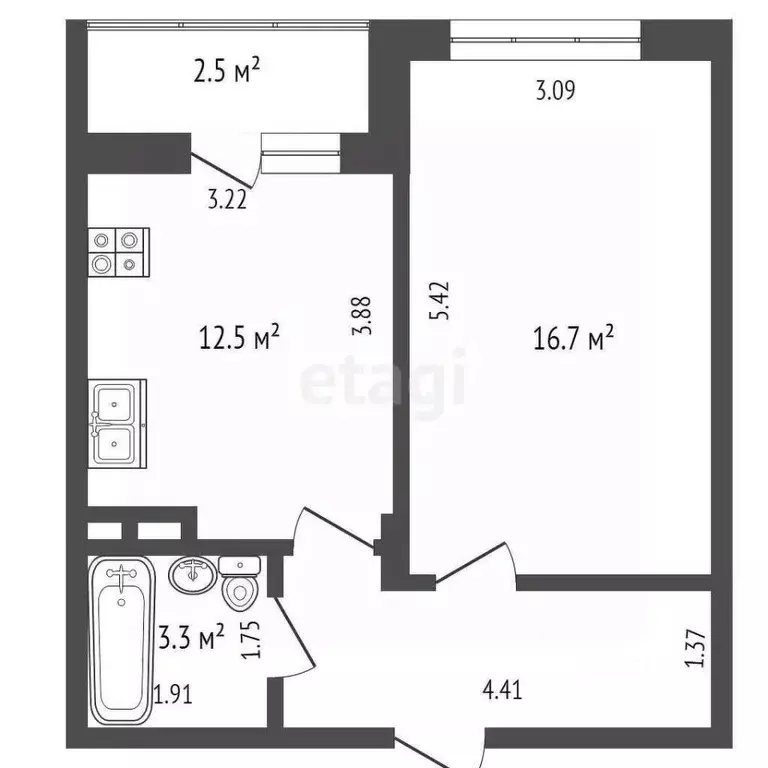 1-к кв. Москва бул. Веласкеса, 5к4 (38.4 м) - Фото 1