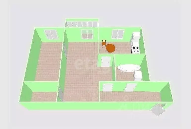 2-к кв. Сахалинская область, Южно-Сахалинск 7-й мкр, проезд ... - Фото 2