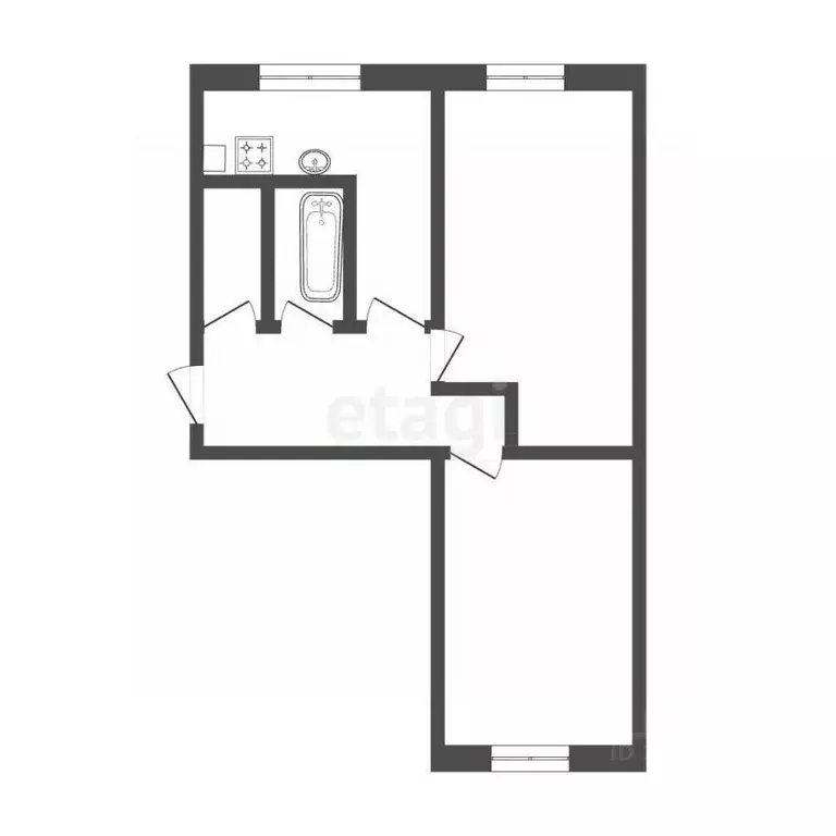 2-к кв. Владимирская область, Ковров Ковров-8 мкр, 11 (42.3 м) - Фото 2
