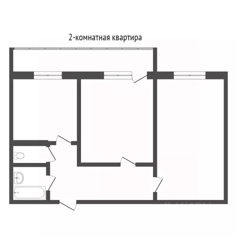 2-к кв. Тюменская область, Тюмень Минская ул., 5 (49.2 м) - Фото 2