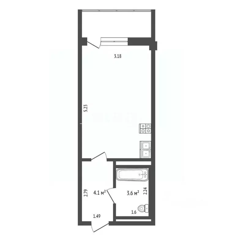 Студия Саха (Якутия), Якутск ул. Ойунского, 8 (24.4 м) - Фото 2