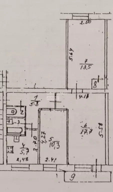 3-к кв. Московская область, Одинцово Можайское ш., 38 (57.3 м) - Фото 2