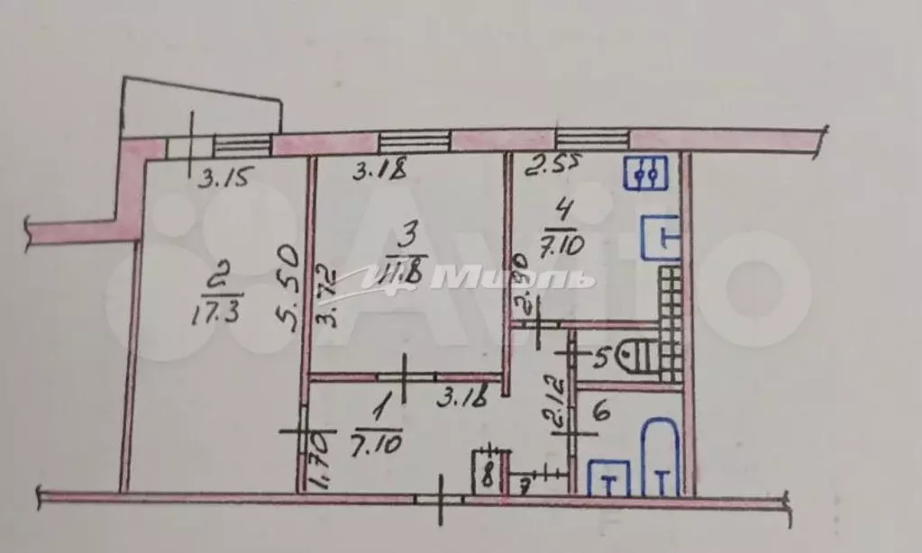 2-к. квартира, 48 м, 5/9 эт. - Фото 0