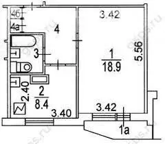 1-комнатная квартира: Ульяновск, улица Державина, 12 (31.9 м) - Фото 1