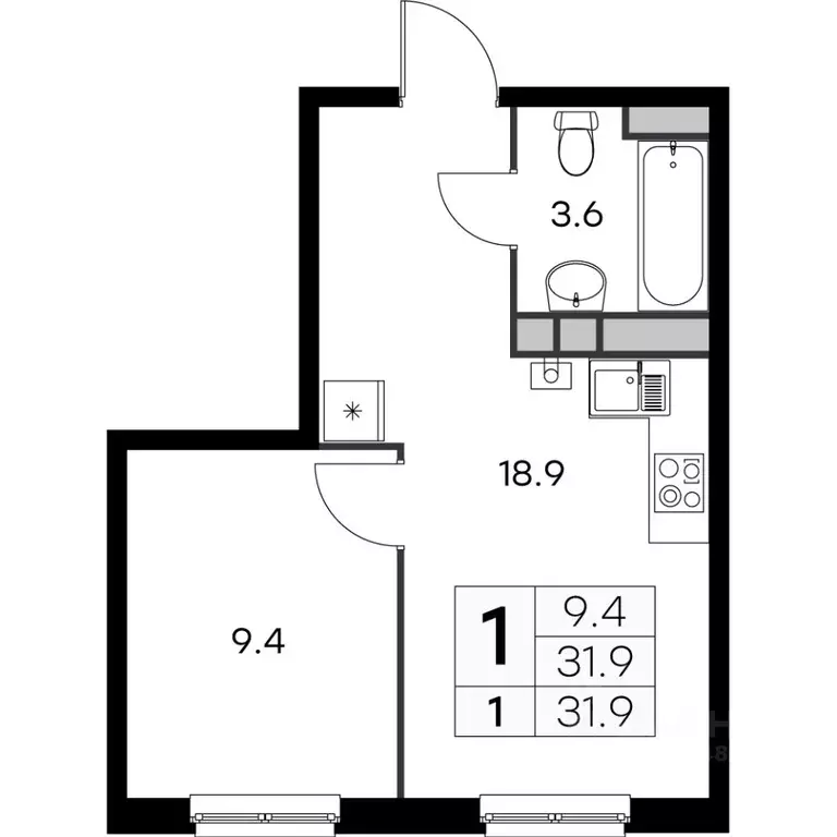 1-к кв. Нижегородская область, Нижний Новгород Культура с/пос, Новая ... - Фото 1