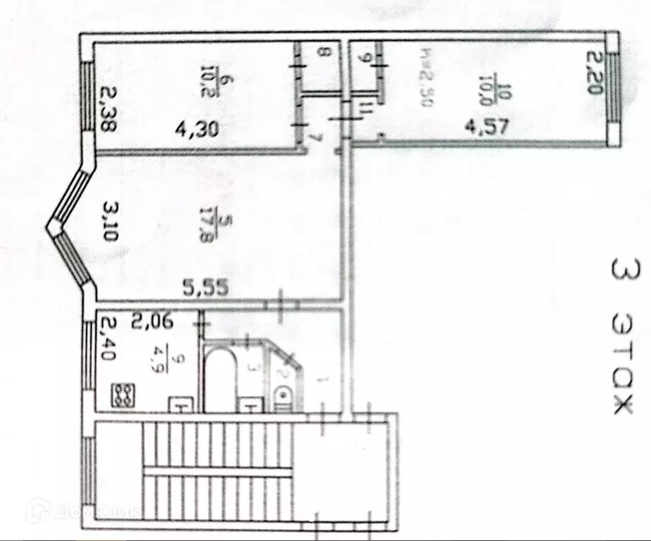 Продаётся 3-к квартира, 55.2 м - Фото 1
