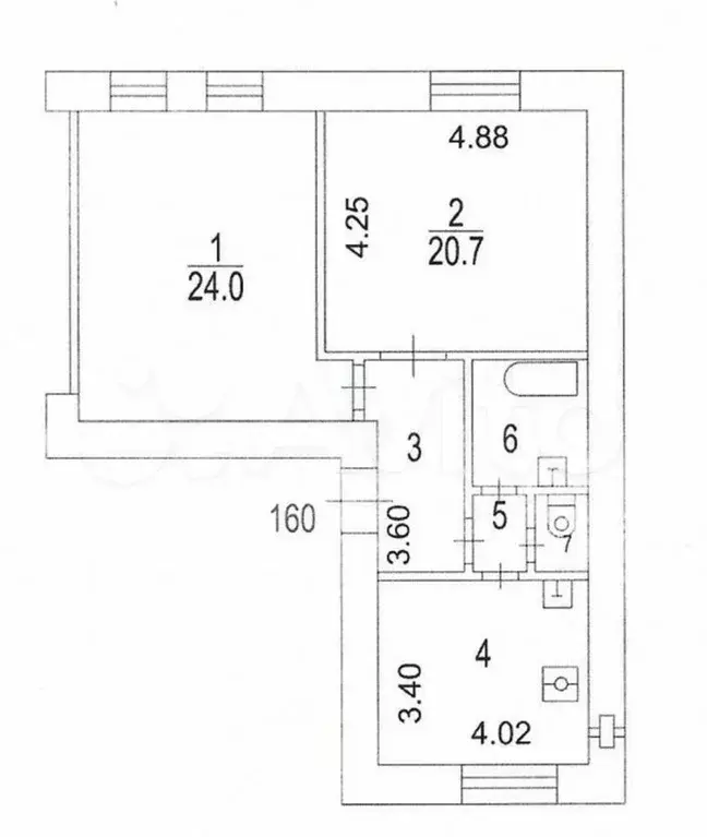 2-к. квартира, 74 м, 2/9 эт. - Фото 0