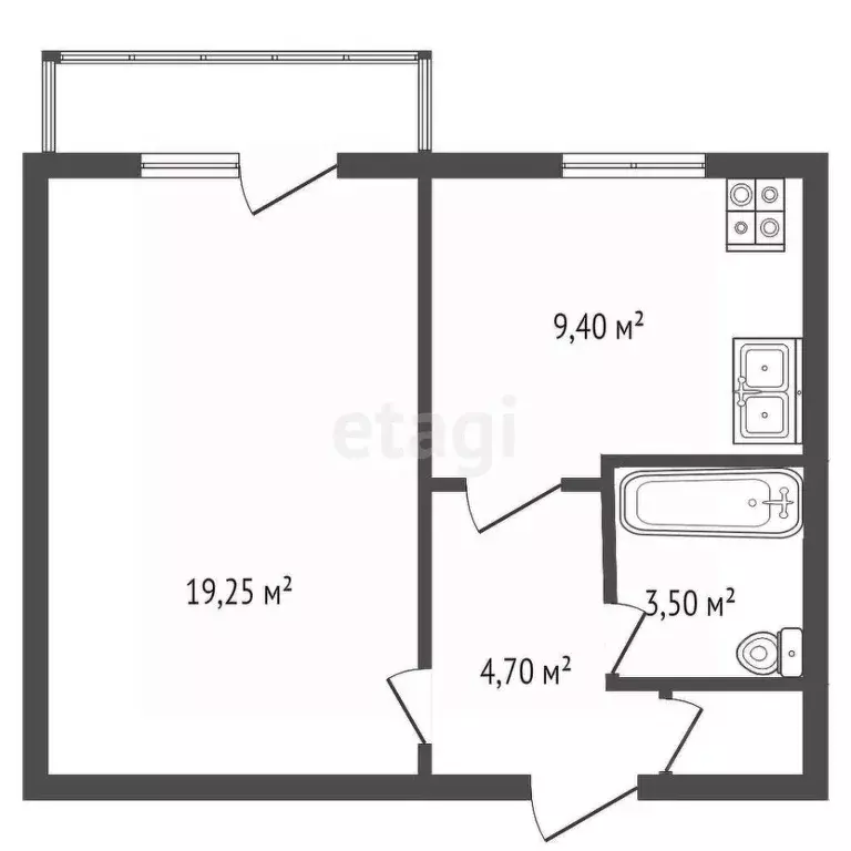 1-к кв. Владимирская область, Ковров Волго-Донская ул., 11В (37.0 м) - Фото 1