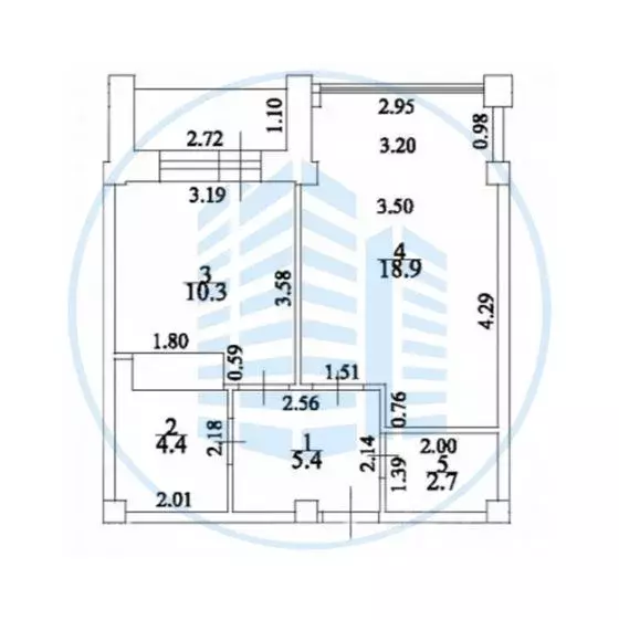 1-к кв. Ставропольский край, Ессентуки Октябрьская ул., 8/3 (41.7 м) - Фото 1