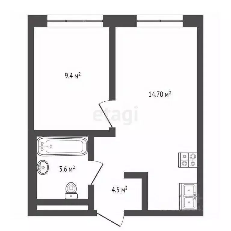 1-к кв. Москва Митинский Лес жилой комплекс, 2.3 (32.2 м) - Фото 1