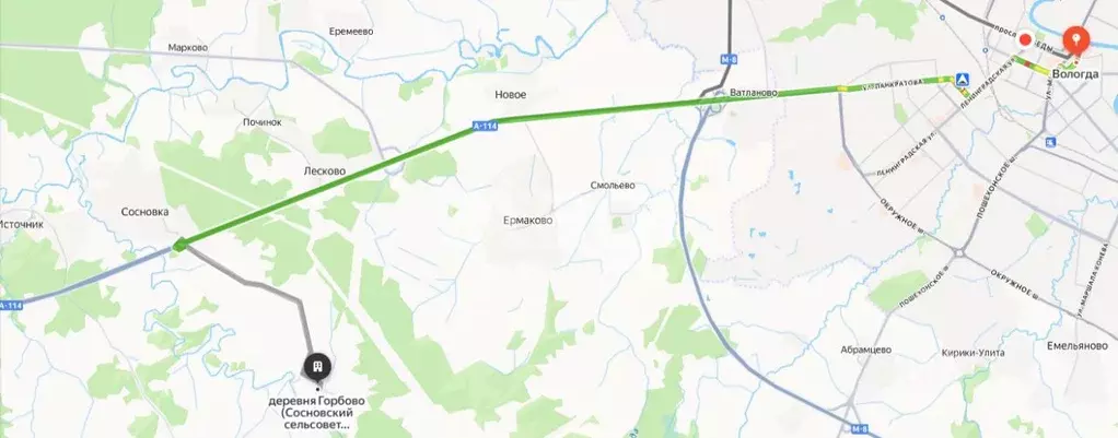 Участок в Вологодская область, д. Горбово (Сосновский сельсовет) 33А ... - Фото 2