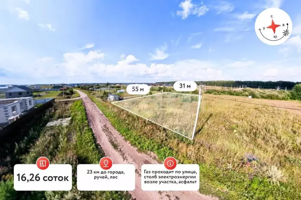 Участок в Тюменская область, Тюменский муниципальный округ, д. Елань, ... - Фото 1