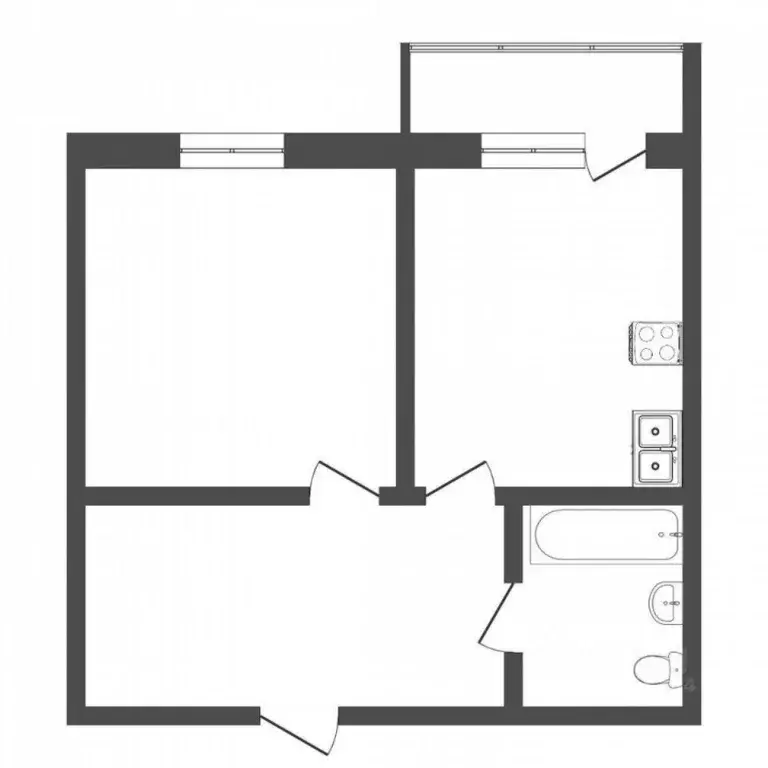 1-к кв. Тюменская область, Тюмень ул. Газовиков, 49 (32.0 м) - Фото 2