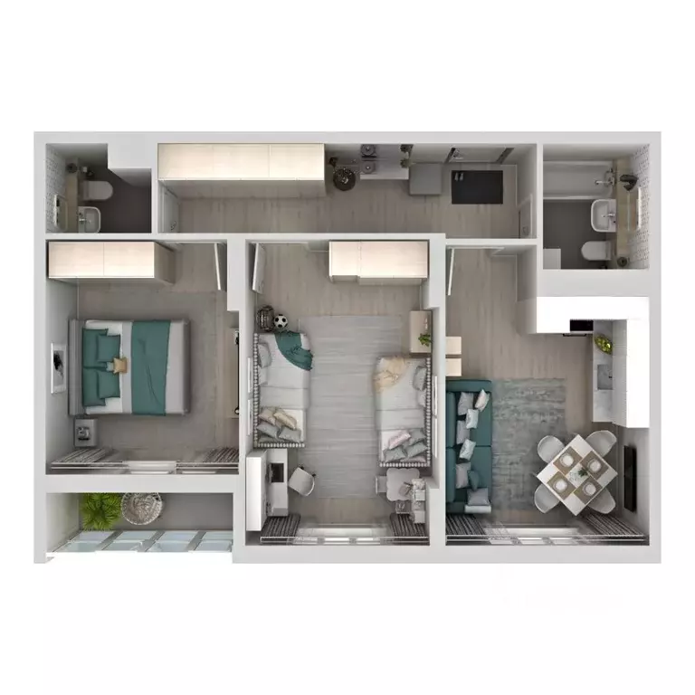 2-к кв. Самарская область, Самара Южное ш., 13 (59.8 м) - Фото 0