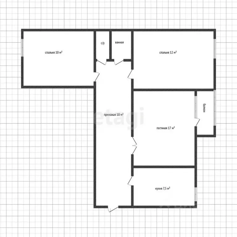 3-к кв. Адыгея, Майкоп ул. Ленина, 23 (59.5 м) - Фото 2