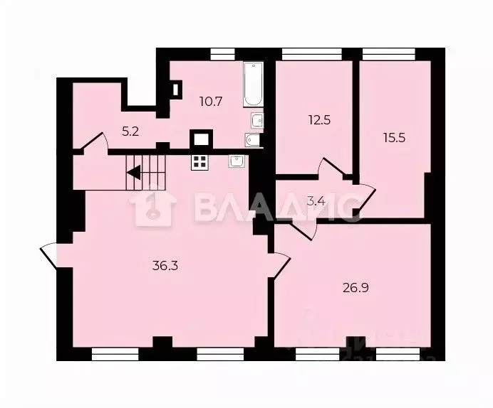 3-к кв. Санкт-Петербург ул. Асафьева, 9К1 (110.5 м) - Фото 2