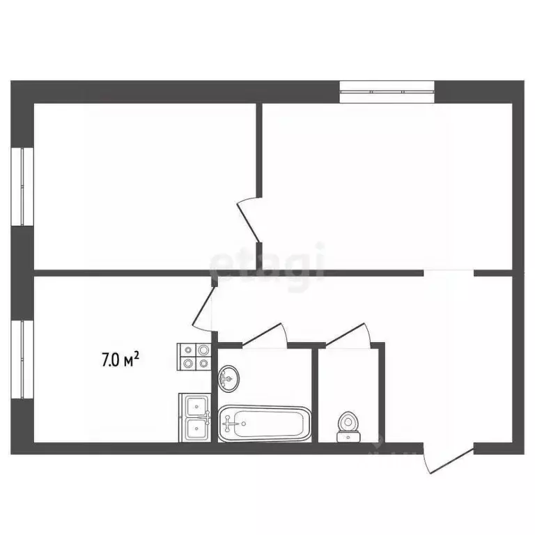 2-к кв. Саратовская область, Балашов Нефтяная ул., 54А (36.7 м) - Фото 1