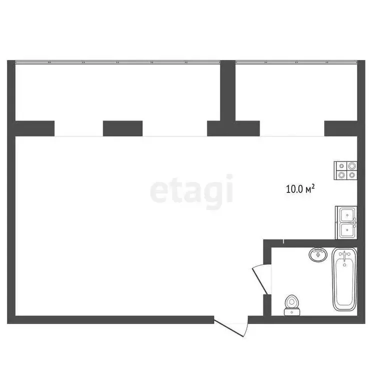 1-комнатная квартира: Бахчисарай, улица Грузинова, 61 (39.5 м) - Фото 1