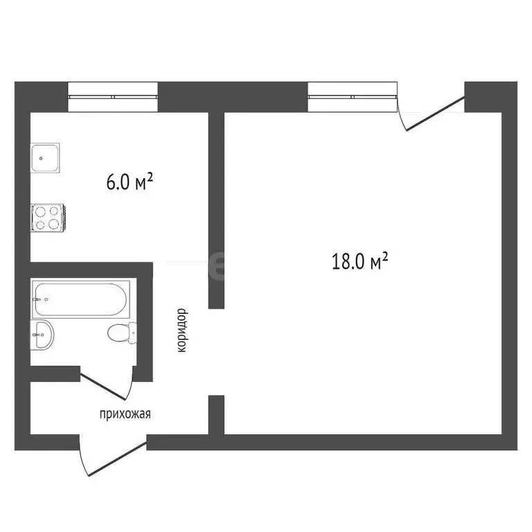 1-комнатная квартира: Воронеж, улица Юлюса Янониса, 12 (30.6 м) - Фото 1