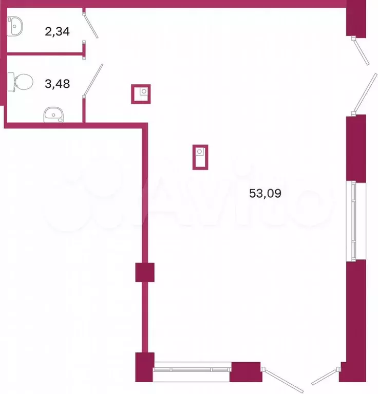 Продам помещение свободного назначения, 58.91 м - Фото 0