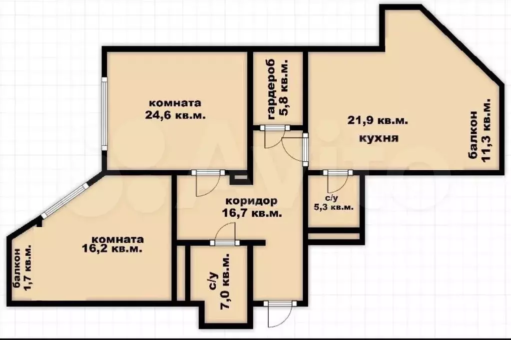 2-к. квартира, 110 м, 10/16 эт. - Фото 0