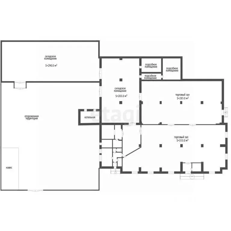 Торговая площадь в Коми, Ухта муниципальный округ, Водный пгт ул. ... - Фото 2