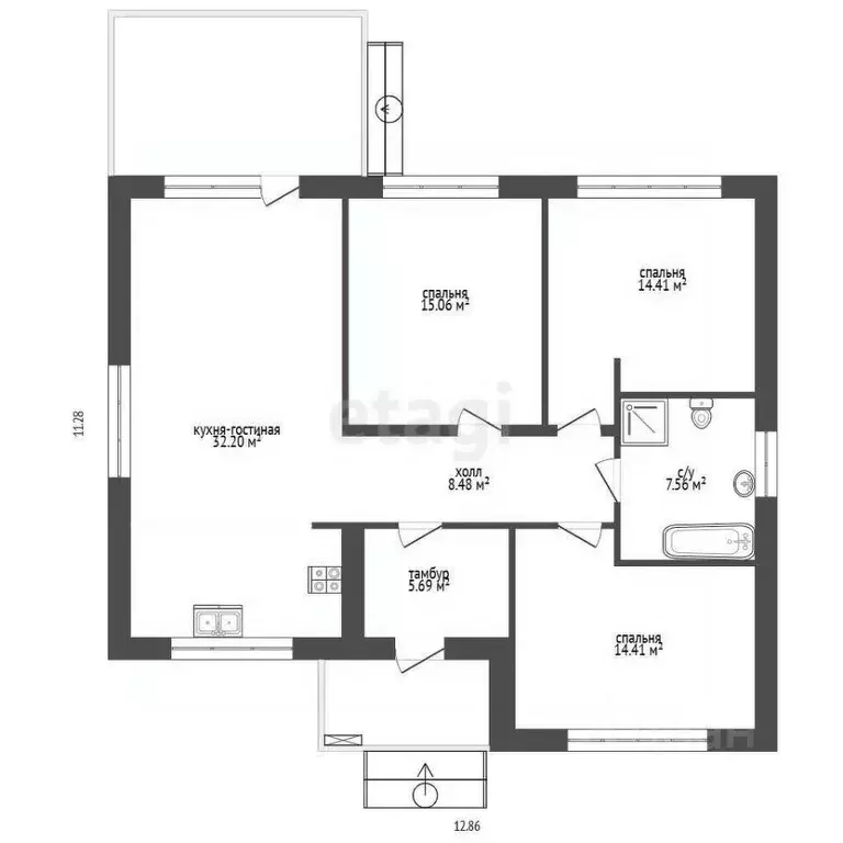 Дом в Мордовия, Лямбирский район, Берсеневское с/пос, Альтерра кп  (81 ... - Фото 1