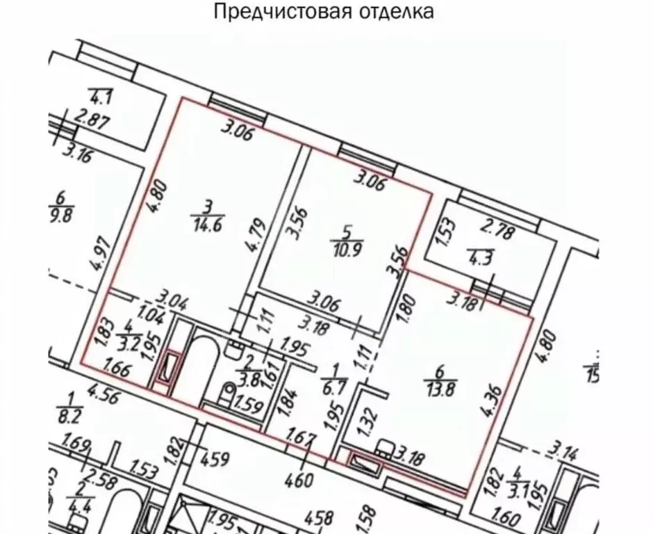 2-к кв. Санкт-Петербург ул. Шкапина, 15 (53.0 м) - Фото 2