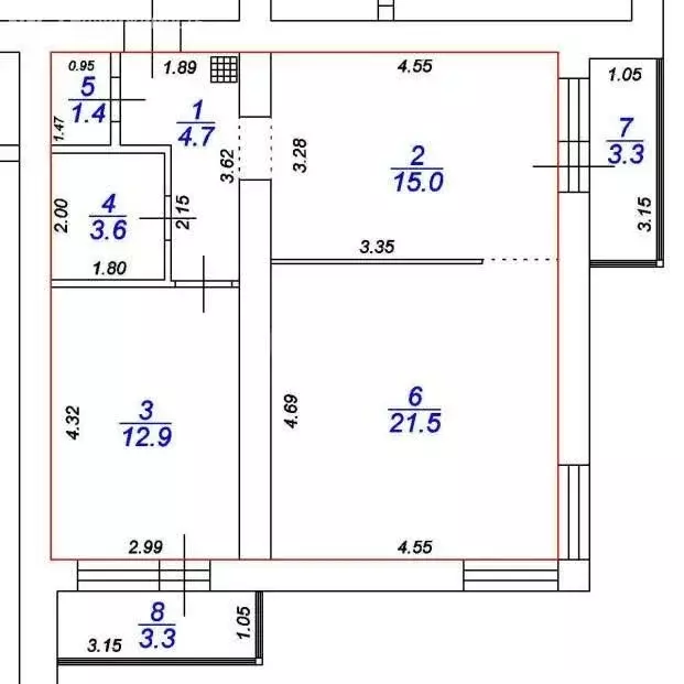2-комнатная квартира: Тверь, Бурашевское шоссе, 62 (59.1 м) - Фото 1