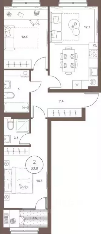 2-к кв. Пензенская область, Пенза Арбеково жилрайон, Дальнее Арбеково ... - Фото 1