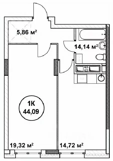 1-к кв. Нижегородская область, Нижний Новгород ул. Родионова (44.09 м) - Фото 1