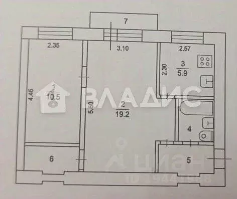 2-к кв. Московская область, Химки Библиотечная ул., 22 (45.0 м) - Фото 2