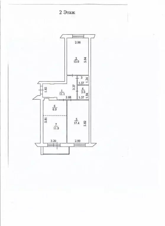 3-к кв. Кемеровская область, Кемерово ул. Тухачевского, 29Б (67.2 м) - Фото 2