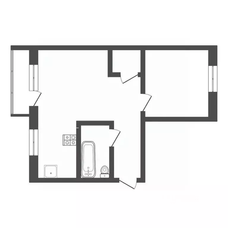 2-к кв. Калужская область, Калуга Московская ул., 36 (45.8 м) - Фото 2