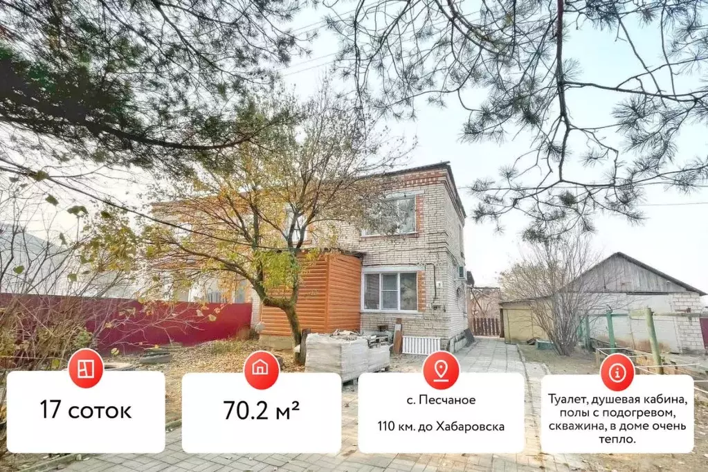 Дом в Еврейская автономная область, Смидовичский район, с. Песчаное ... - Фото 2