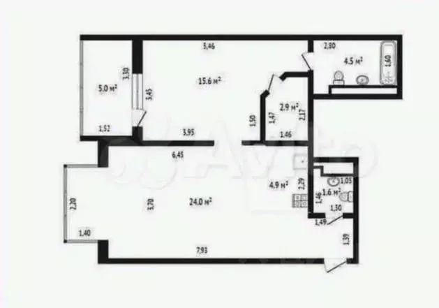 1-к кв. Краснодарский край, Анапа Владимирская ул., 148к1 (56.7 м) - Фото 2