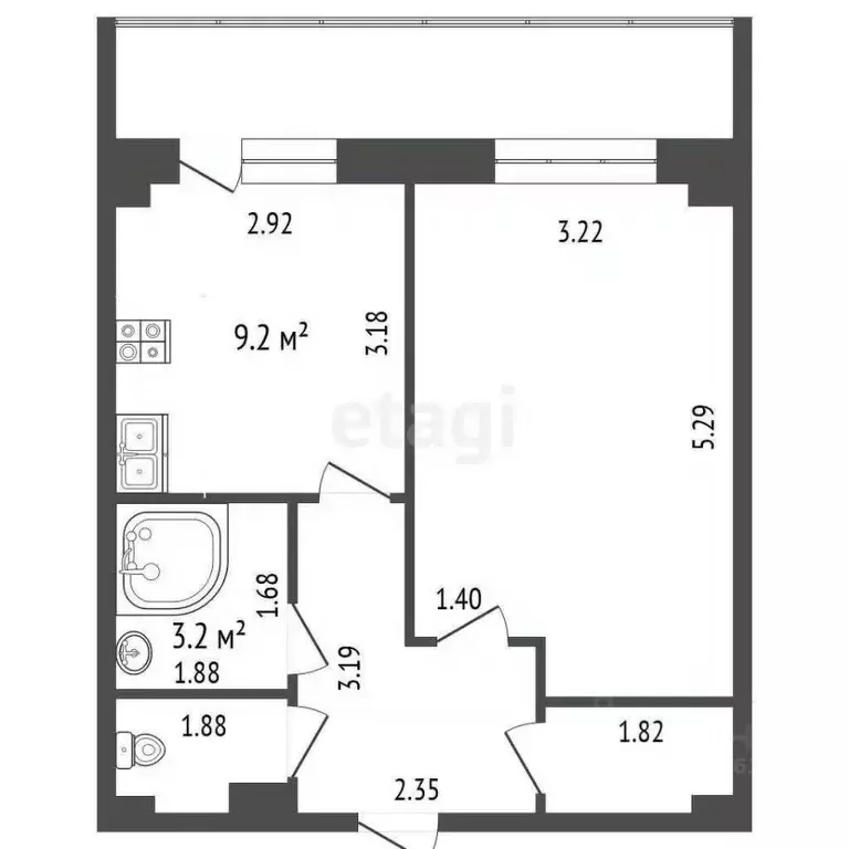 1-к кв. Ханты-Мансийский АО, Сургут ул. Энтузиастов, 25 (37.5 м) - Фото 1