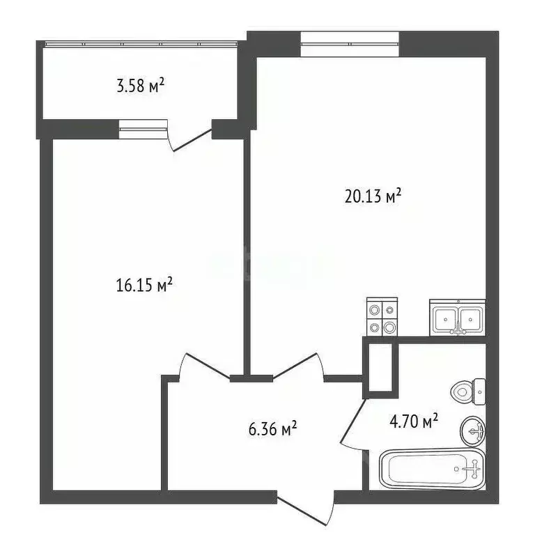 1-к кв. Санкт-Петербург бул. Головнина, 6к1 (49.13 м) - Фото 1