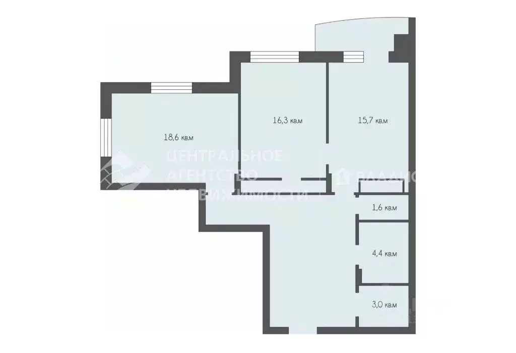2-к кв. Рязанская область, Рязань ул. Гоголя, 41 (79.8 м) - Фото 2