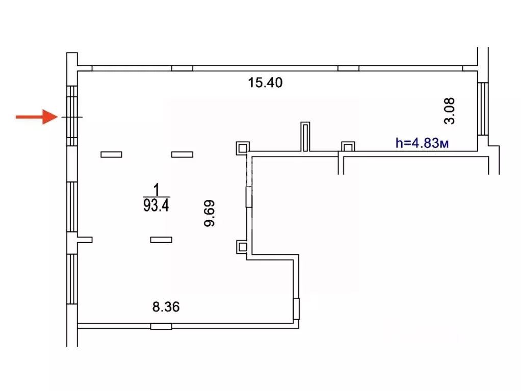 Помещение свободного назначения в Москва бул. Скандинавский, 19 (93 м) - Фото 2