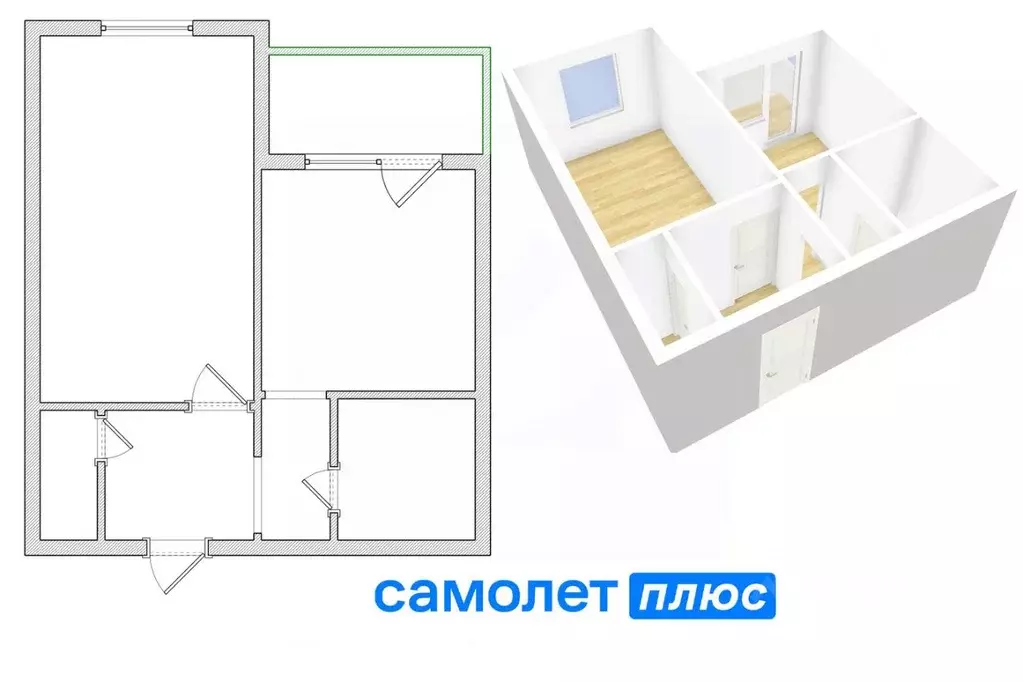 1-к кв. Кемеровская область, Топки Солнечный мкр, 4Б (31.0 м) - Фото 1