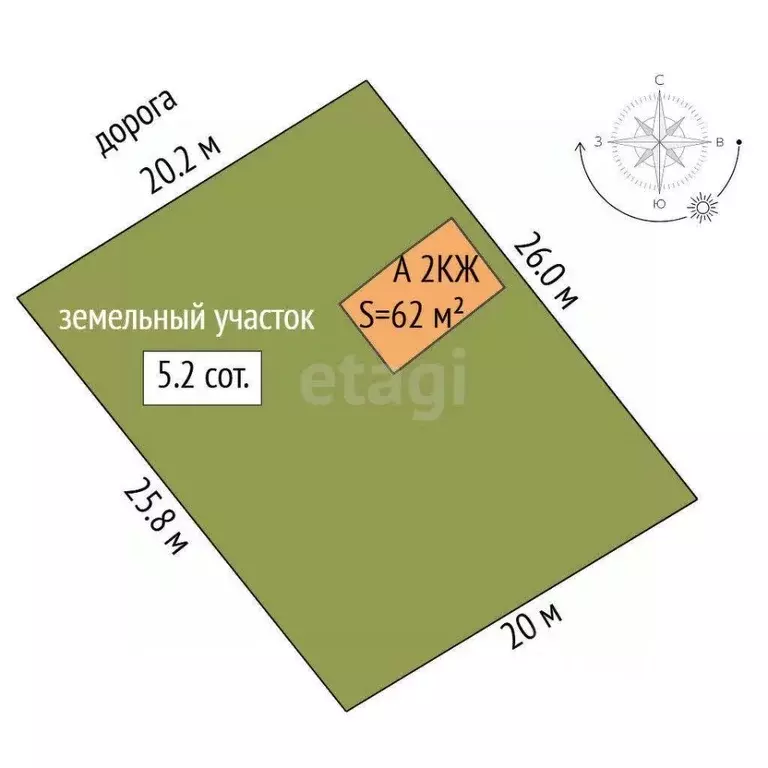 Дом в Тюменская область, Тюмень Тополя СНТ, ул. 30-я (62 м) - Фото 1