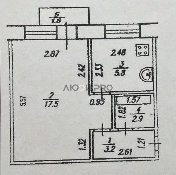 1-к кв. Башкортостан, Уфа просп. Октября, 60/1 (29.4 м) - Фото 2