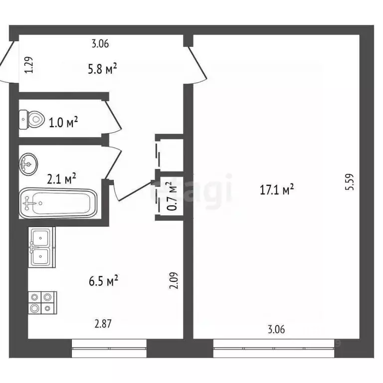 1-к кв. Мордовия, Саранск городской округ, Луховка рп ул. Октябрьская, ... - Фото 2