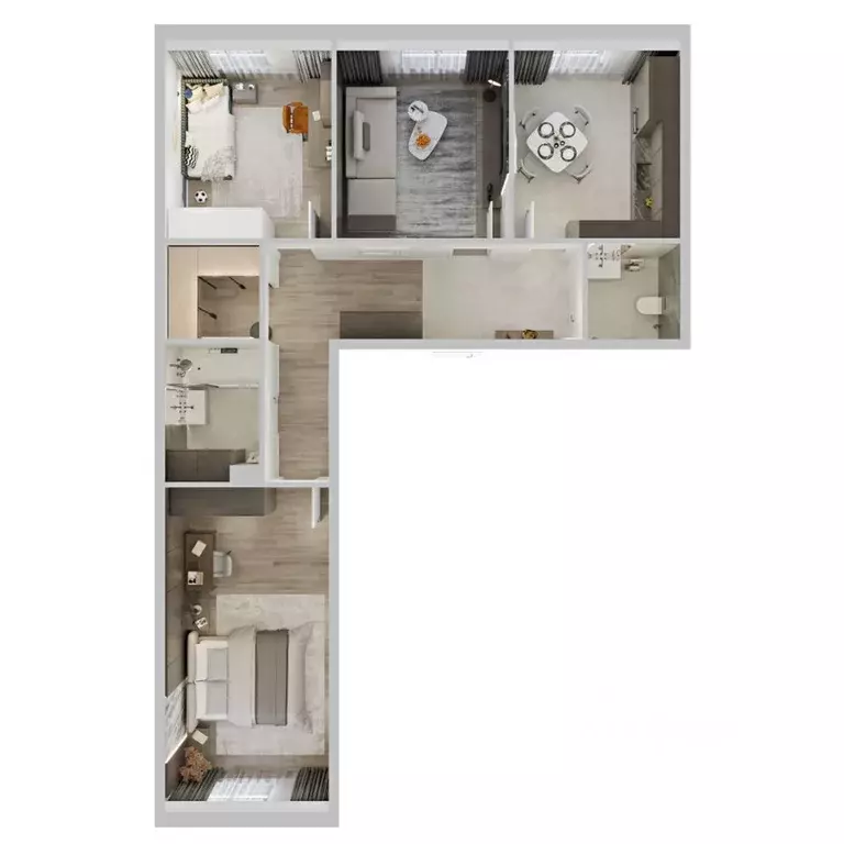 3-к кв. Омская область, Омск ул. 5-я Северная, 123 (82.7 м) - Фото 1