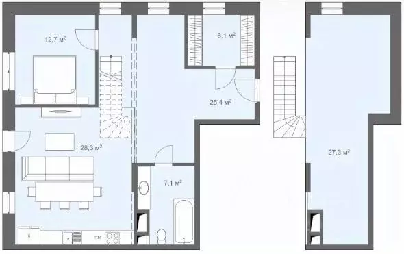 2-к кв. Тверская область, Тверь ул. Лидии Базановой, 48А (106.93 м) - Фото 1